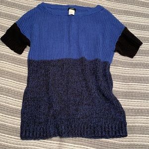 J. Crew Linen Sweater Knit Color Block Tee